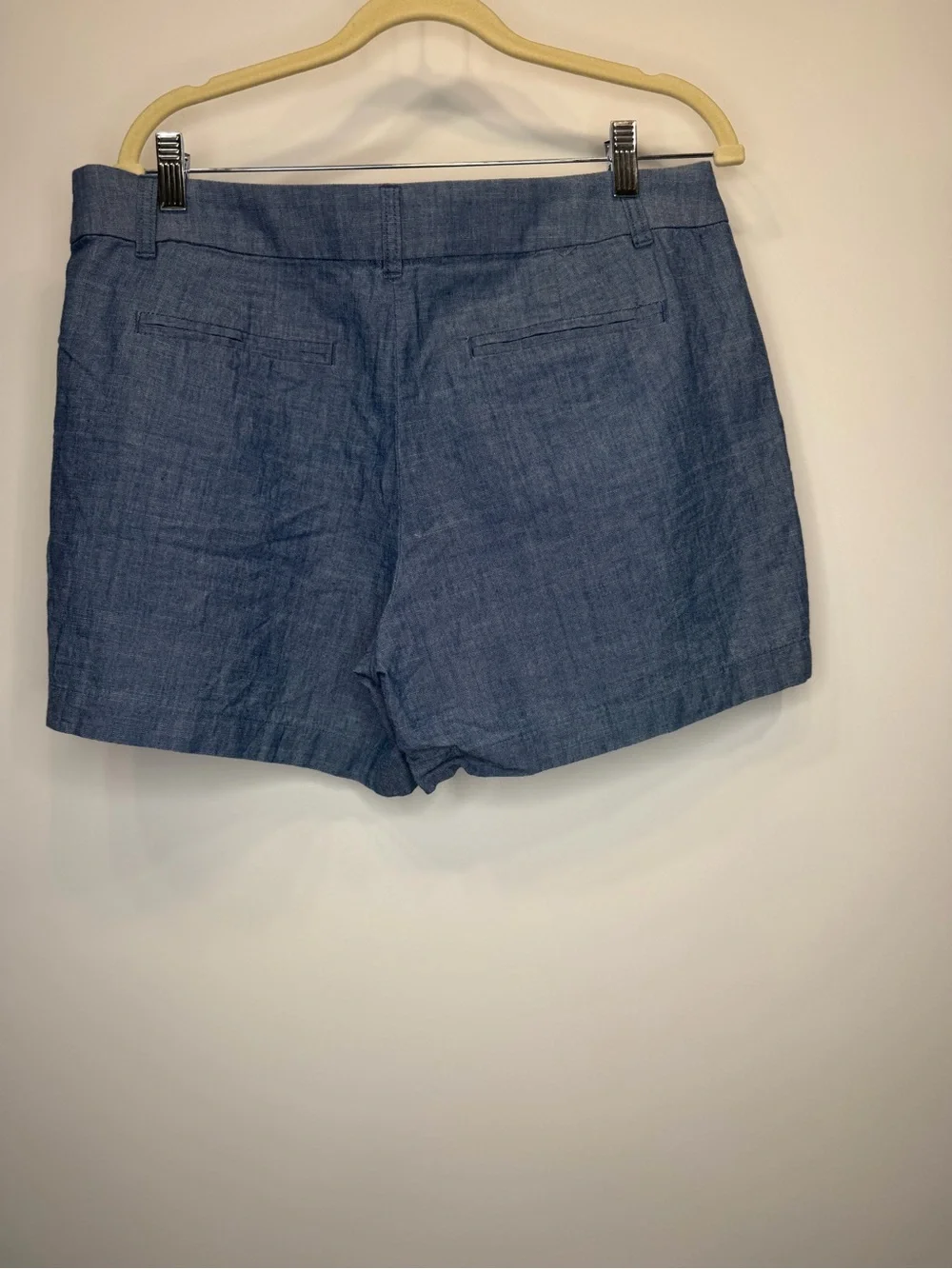J.Crew Blue Chambray Cotton Shorts Women’s Size 12 - Picture 9 of 10